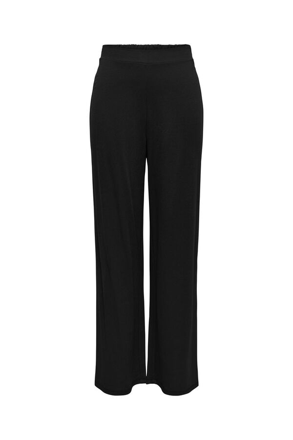 Springfield Wide-fit long trousers black