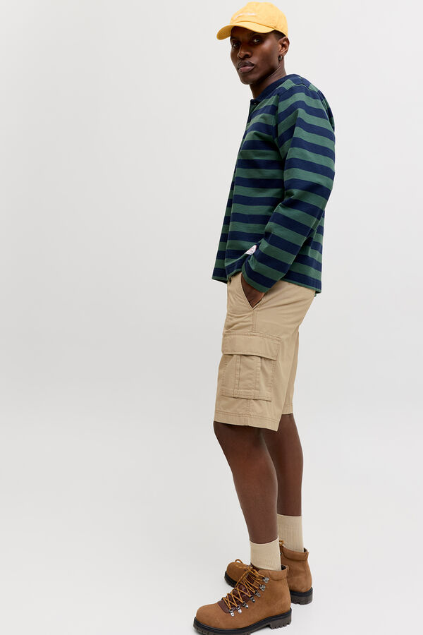 Jack & Jones Bermuda cargo relaxed marr&oacute;n