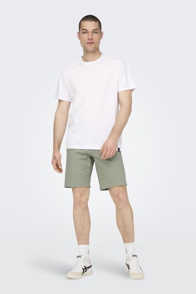 Springfield Micro-print Bermuda shorts green