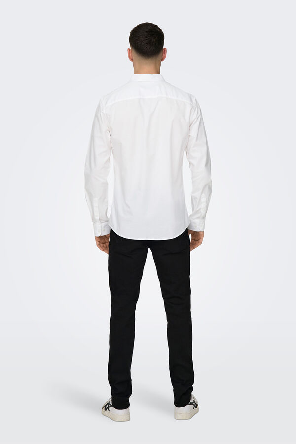 Only & Sons Lang&auml;rmeliges Hemd Wei&szlig;