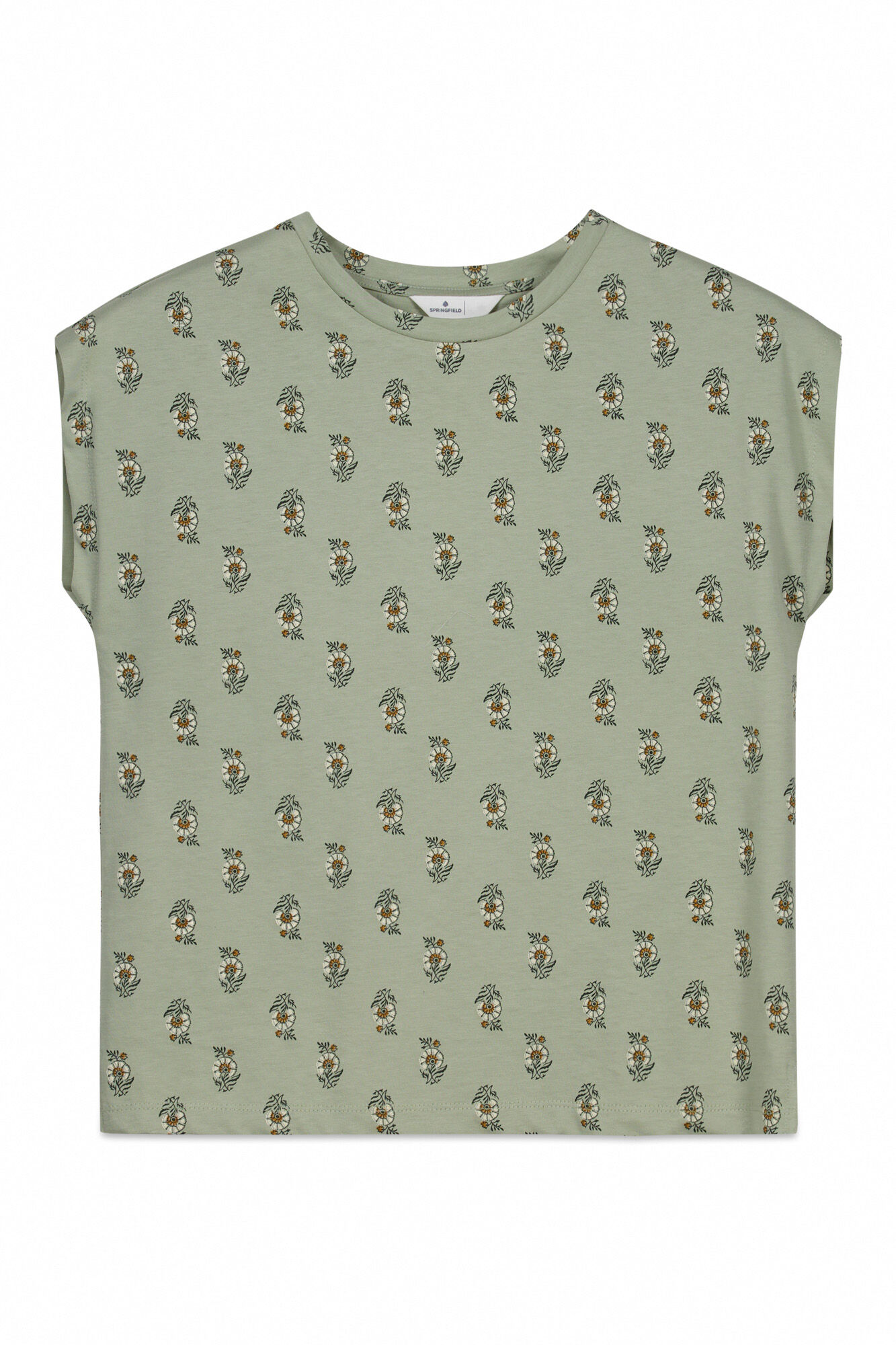 Springfield T-shirt de manga curta estampada