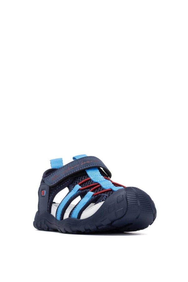 XTI Kids Velcro jelly sandals blue
