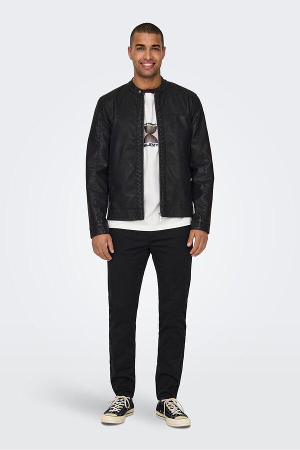 Only & Sons Biker jacket black