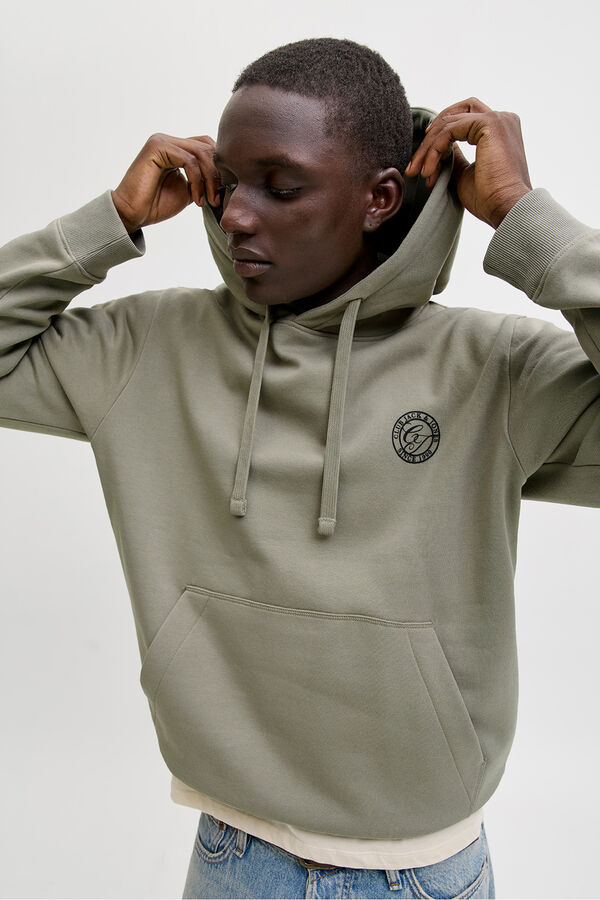 Jack & Jones Sudadera con capucha relaxed gris