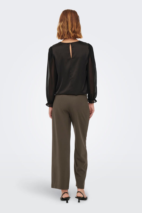 Springfield Long wide-fit trousers brown