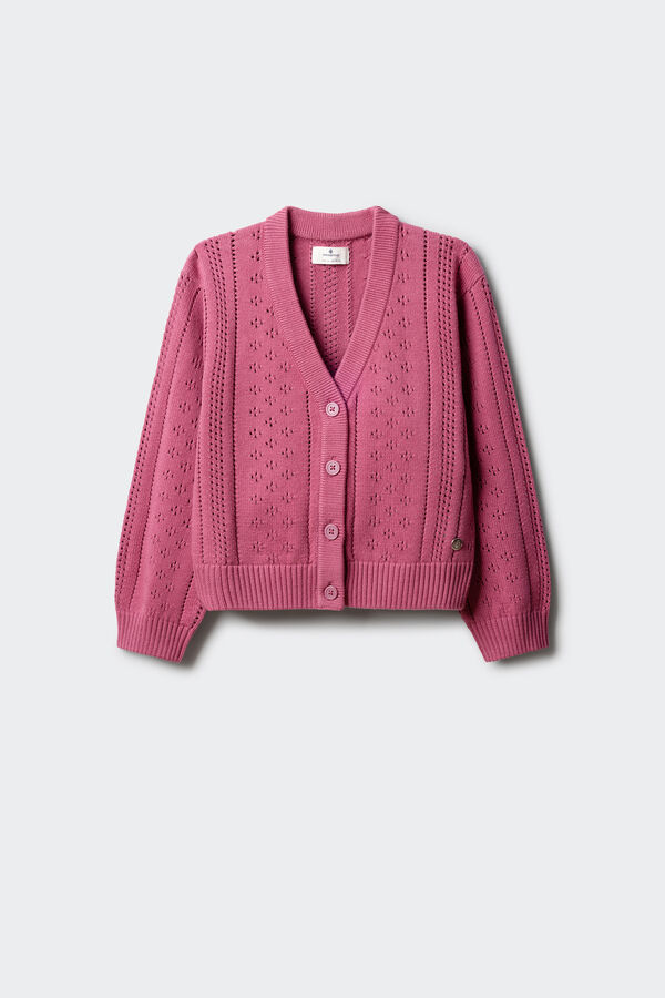 Springfield Kids Cardigan punto ni&ntilde;a morado/lila