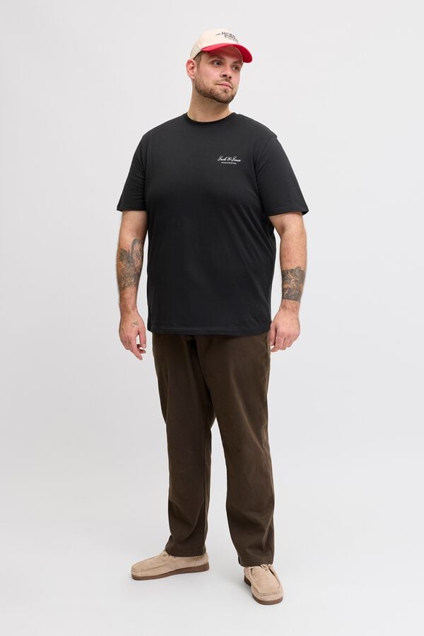 Jack & Jones PLUS T-shirt de manga curta com logo preto