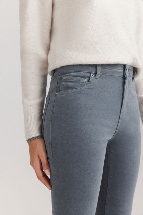 Springfield Pantalone od somota sa zvonastim nogavicama Plava