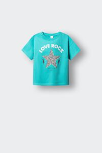 Springfield Kids Majica kratkih rukava love rock za devojčice
