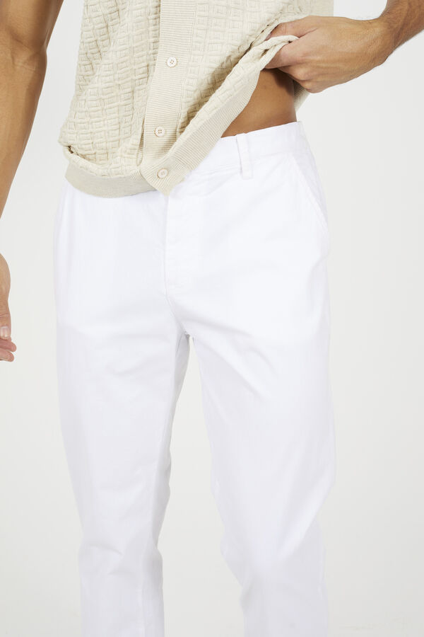 Brave Soul Pantal&oacute;n chino con 3 bolsillos blanco