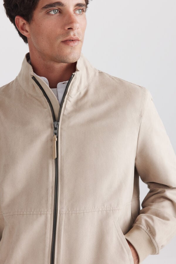Springfield Faux suede jacket grey