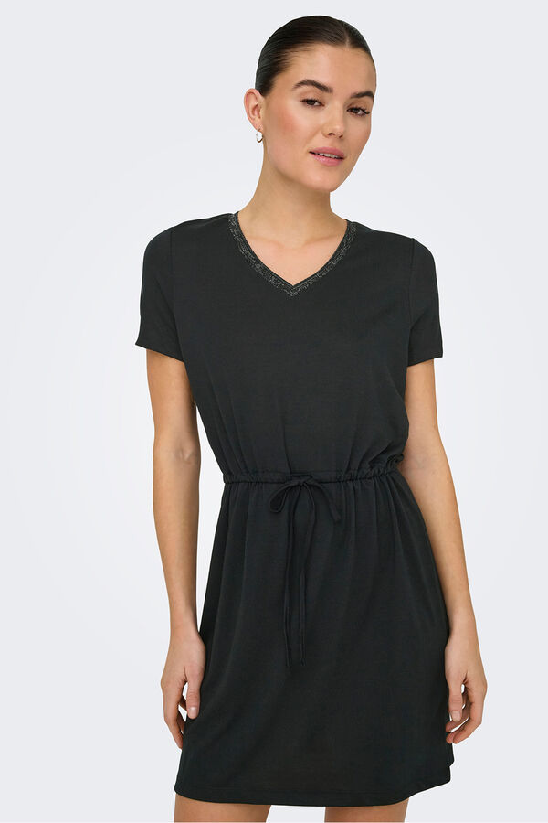 JDY Lurex short dress black