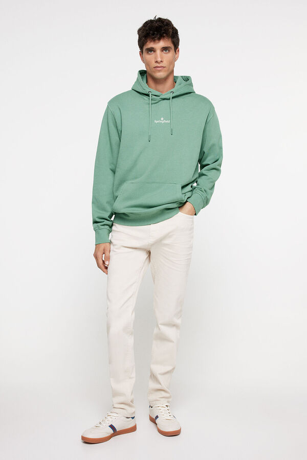 Springfield Essential washed hoodie green