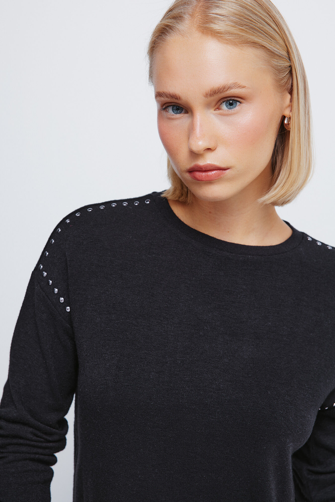 Springfield Camiseta punto cortado tachas