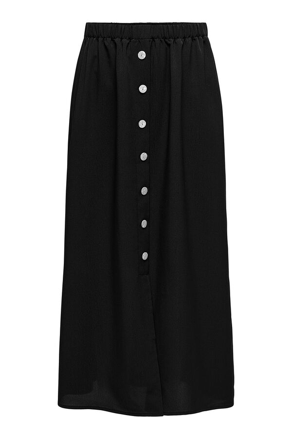 Only Falda midi con botones negro