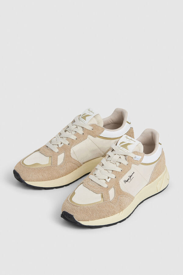 Pepe Jeans Zapatillas Con Detalles En Ante marfil