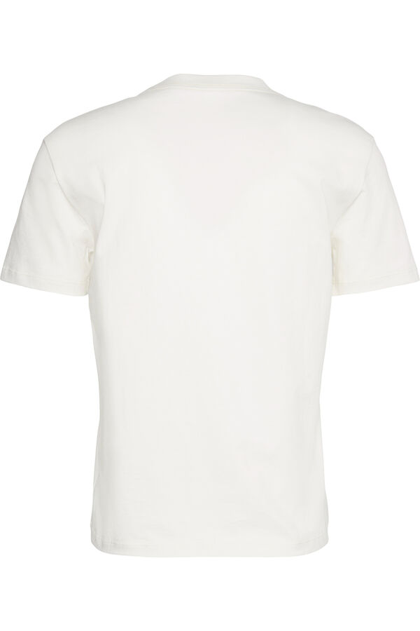 CK Jeans Camiseta dise&ntilde;o cristales brillantes marfil