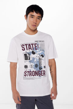 Springfield T-Shirt State Stronger blanco