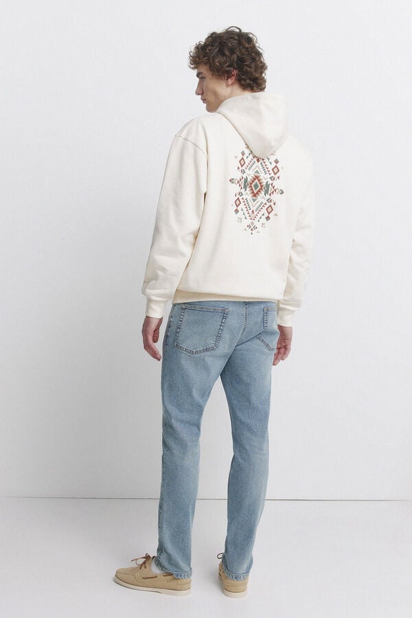 Springfield medium wash overdyed skinny fit jeans blue