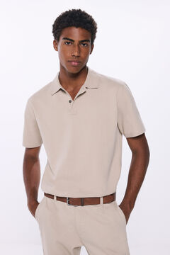 Springfield Polo piqué coupe regular fit brun