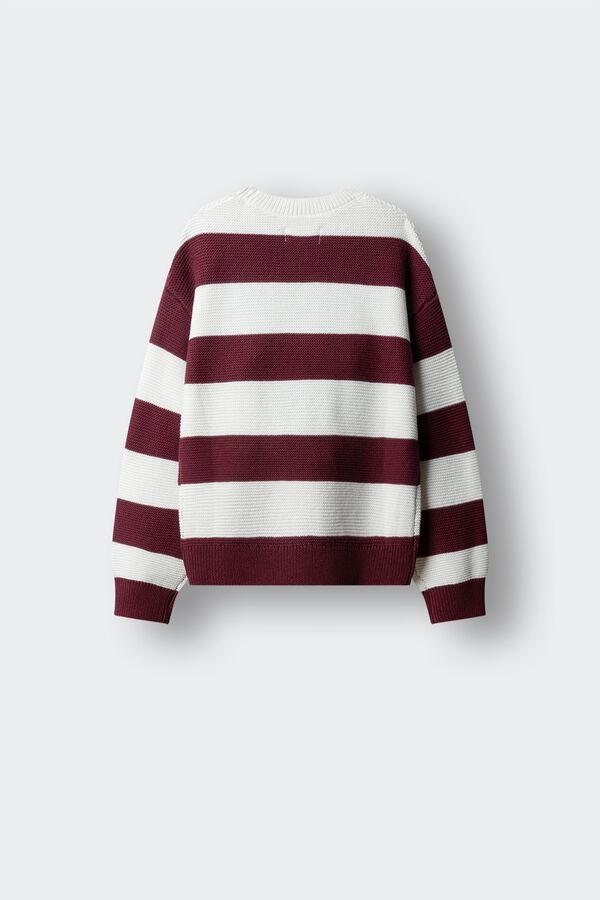 Springfield Kids Jersey rayas granate ni&ntilde;a rojo