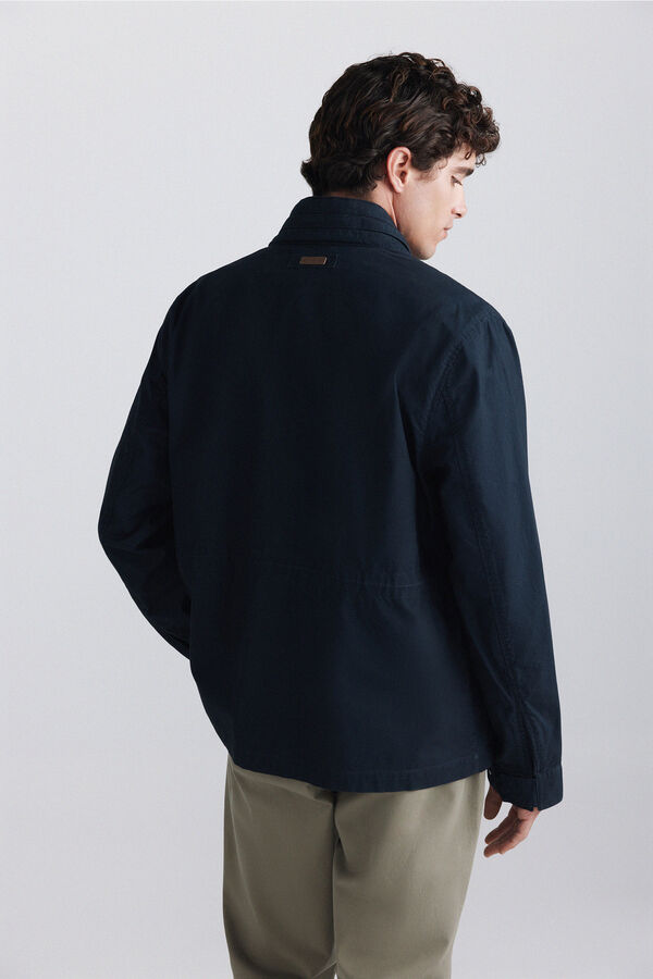 Springfield Cotton pocket parka blue