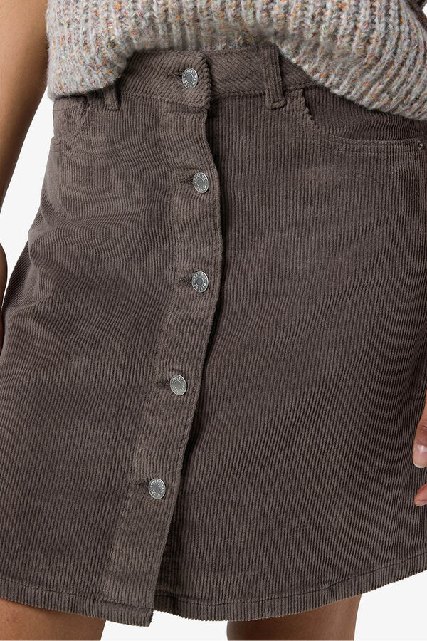 Noisy May Corduroy buttons corduroy miniskirt Siva