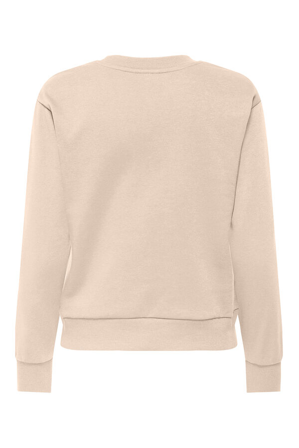 JDY Sweatshirt mit Rundhalsausschnitt Weiß