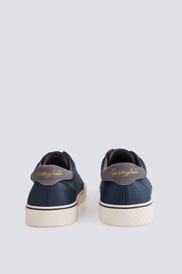 Springfield Faux leather iconic sneaker blue