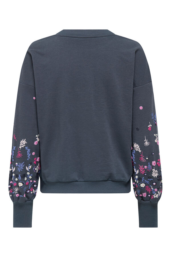 Only Sudadera cuello redondo azul