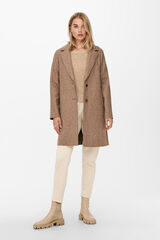 Springfield Women's coat with lapel collar and buttons smeđa