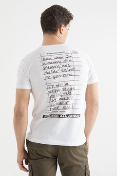 Springfield Camiseta print texto espalda white