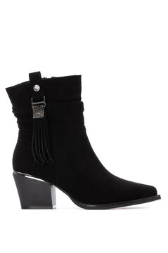 XTI Bota de camur&ccedil;a com franjas