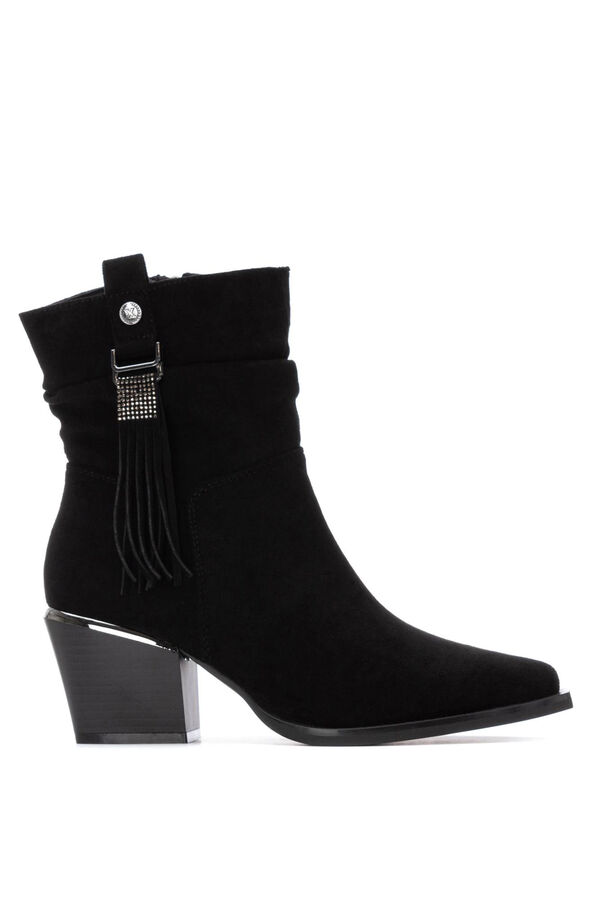 XTI Botin Antelina Flecos negro