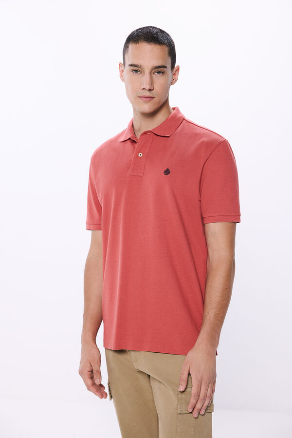 Springfield Regular fit basic piqué polo koralna