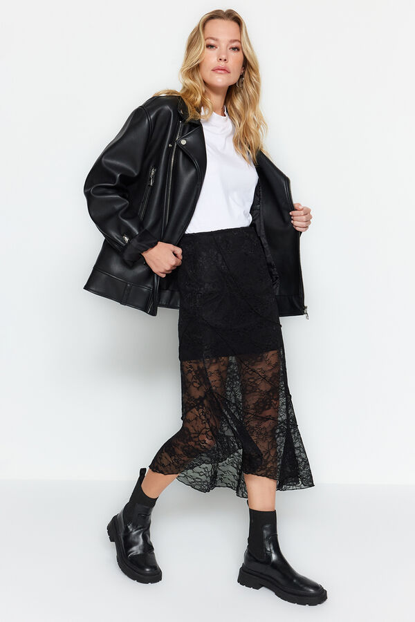 Trendyol Minifalda asimétrica negro