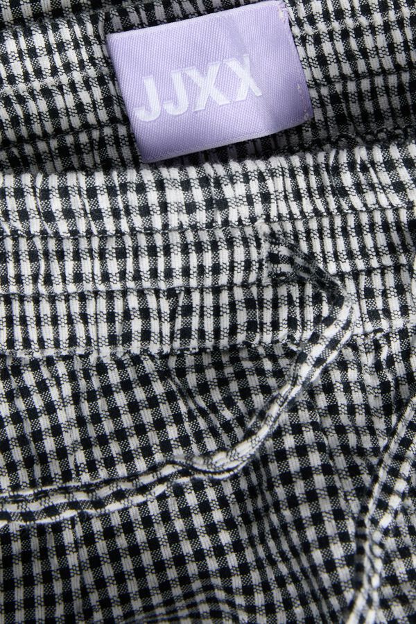 Jack & Jones Pantal&oacute;n seersucker algod&oacute;n negro