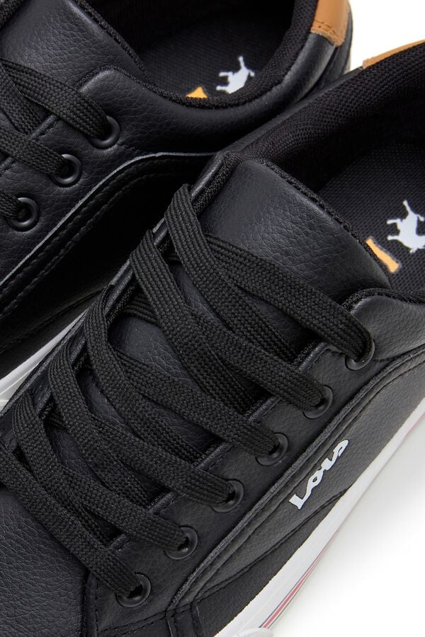 Lois Faux leather tennis sneakers black