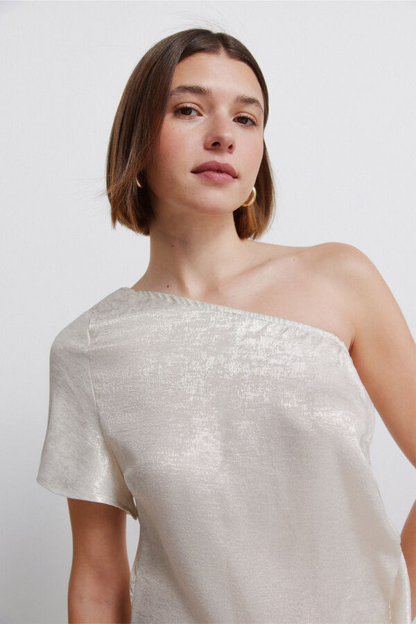 Springfield Linen asymmetric dress brown