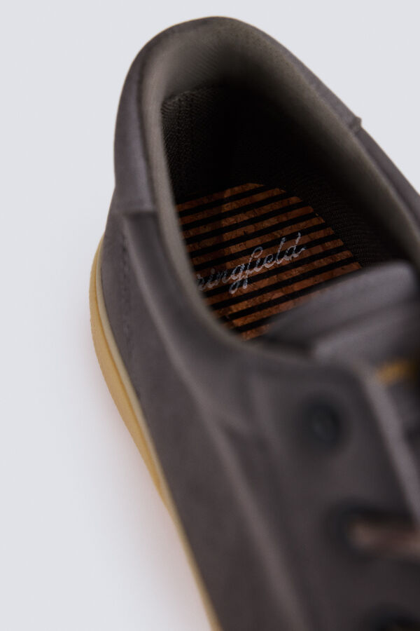 Springfield Faux leather iconic sneaker grey