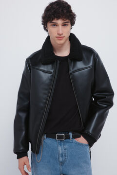 Springfield Pilotska jakna s dvostranim efektom koža