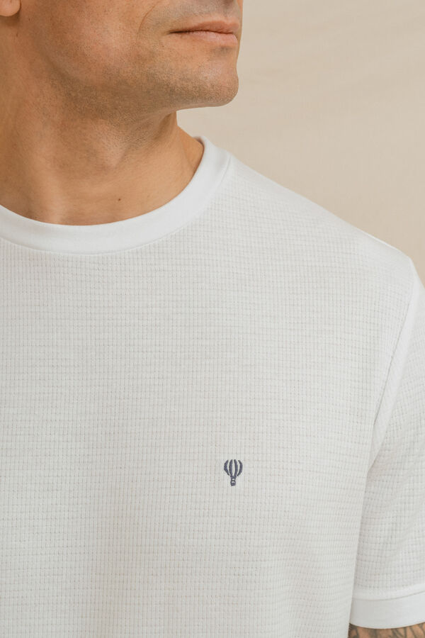 Celopman Camiseta cuadrill&eacute; blanco