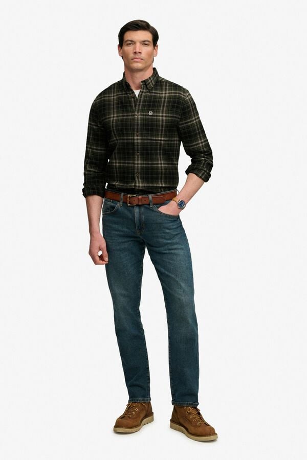 Superdry Plaid long sleeve shirt green