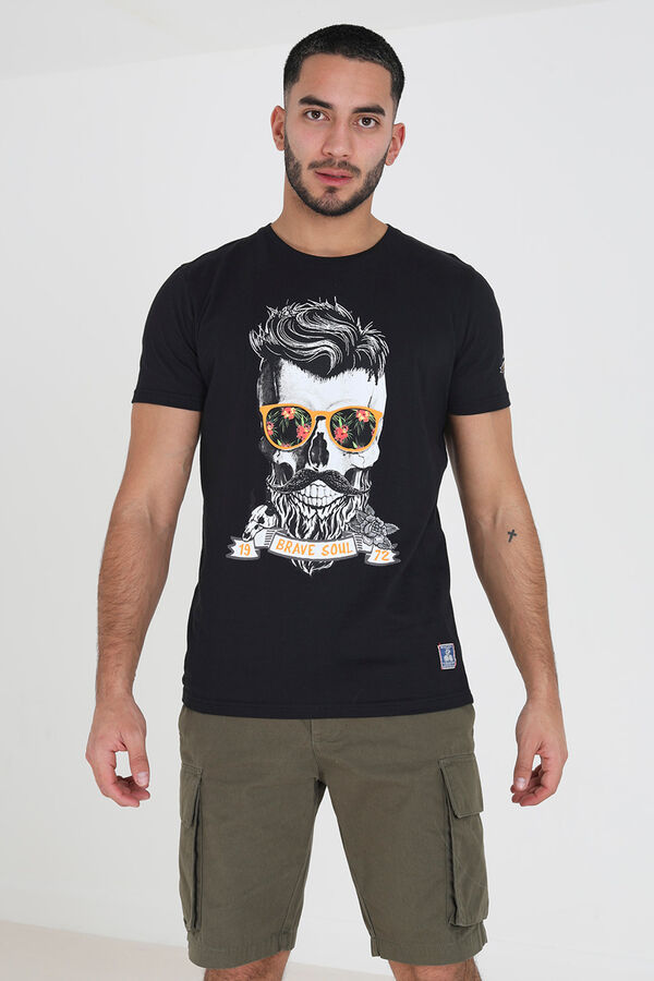 Springfield Short-sleeved skull T-shirt black
