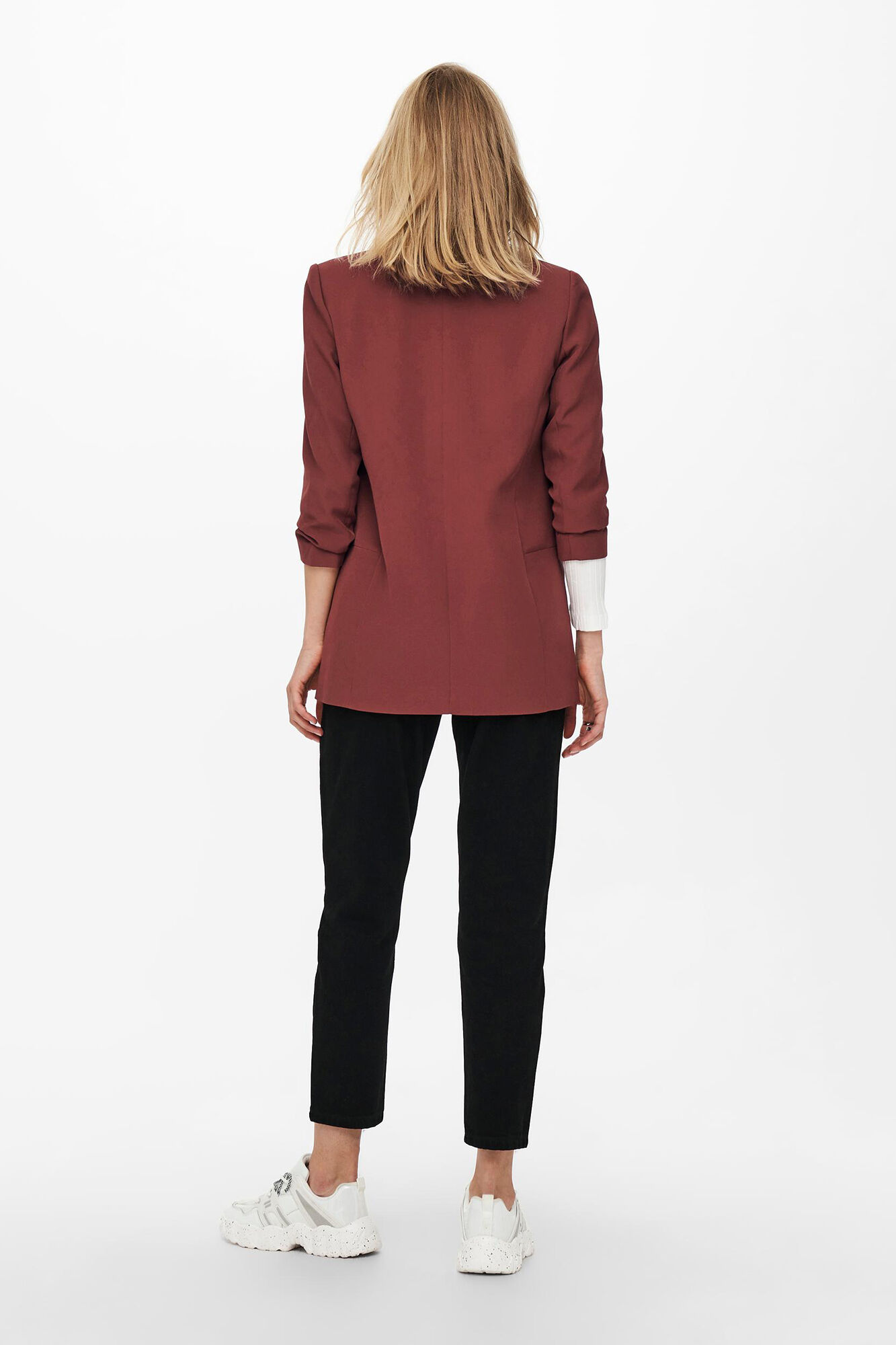 Only Blazer abierta manga remangada