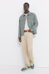 Springfield 5-pocket washed slim fit trousers brown