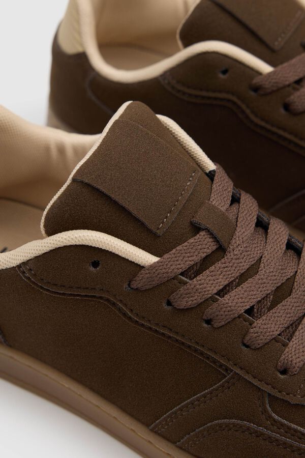 Inside Low rubber trainers brown