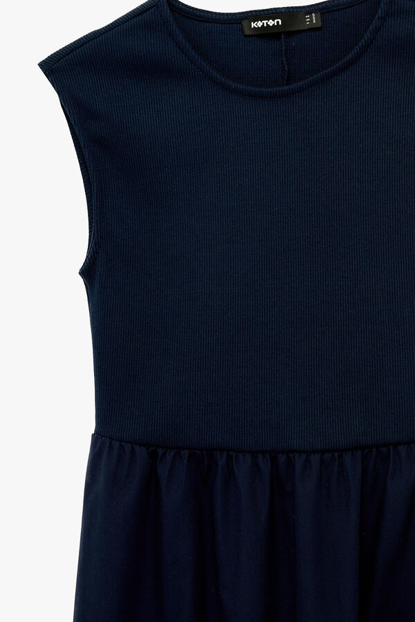 Koton Maxikleid mit Rundhalsausschnitt Blau