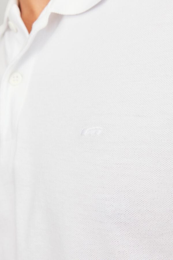 Jack & Jones Polo piqu&eacute; slim blanco