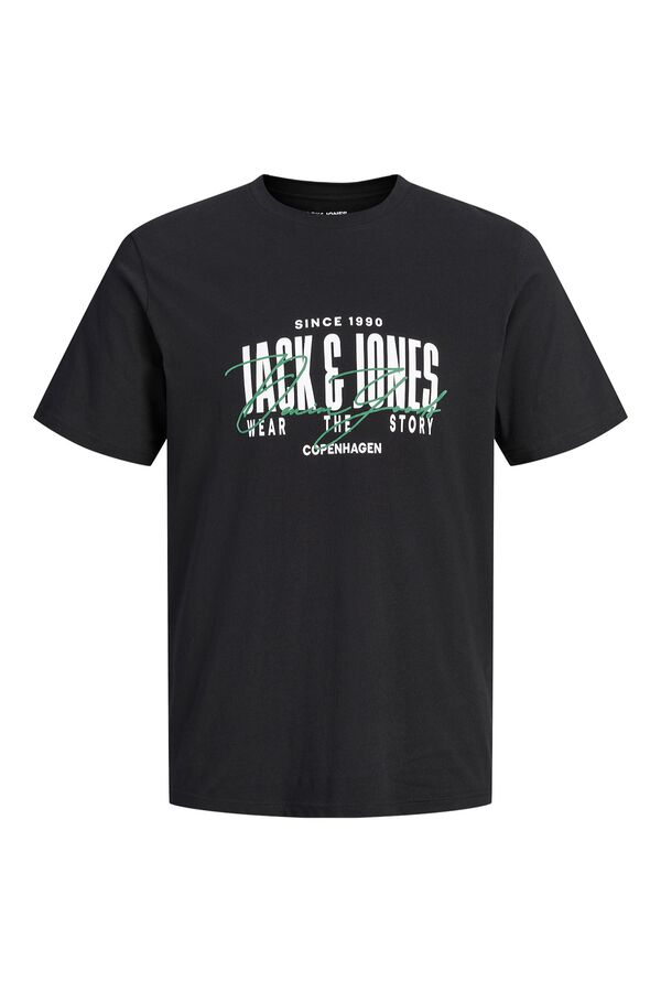 Jack & Jones PLUS Printed short sleeve T-shirt black